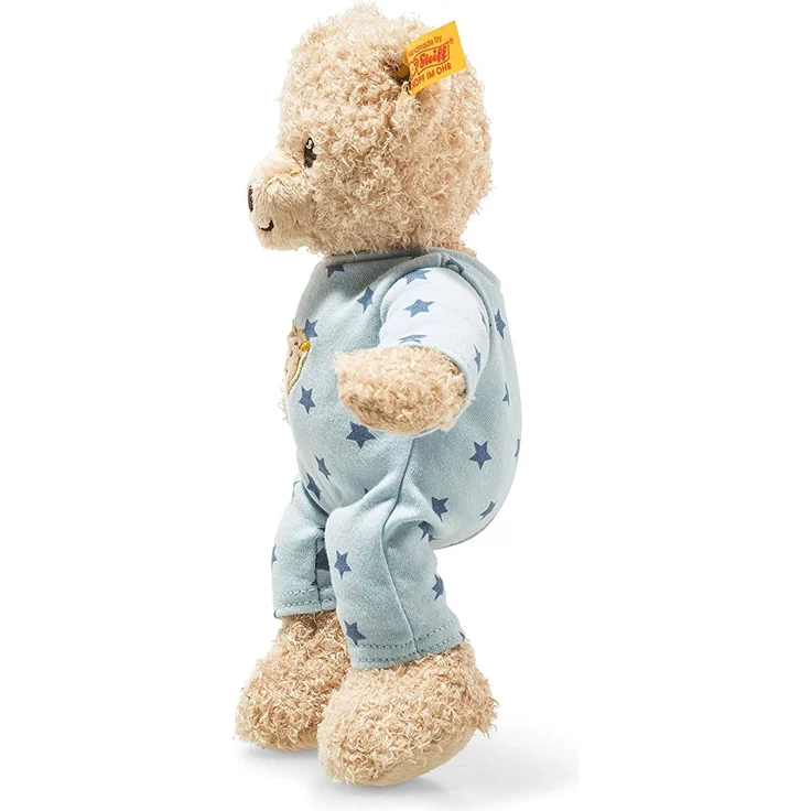 STEIFF Teddy and Me Teddybär Junge Baby mit Schlafanzug - 25 cm - Teddybär mit blauem Schlafanzug - Kuscheltier für Babys - weich & waschbar - beige/blau (241642) - Preisvergleich – Bild 2