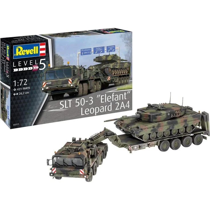 Revell SLT 50-3 Elefant + Leopard 2A4 Tank model Montagesatz 1:72 SLT 50-3 Leopard 2A4 Beide Geschlechter Kunststoff – Bild 1