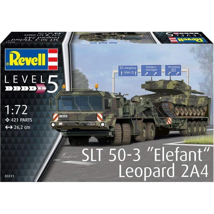 Revell SLT 50-3 Elefant + Leopard 2A4 Tank model Montagesatz 1:72 SLT 50-3 Leopard 2A4 Beide Geschlechter Kunststoff – Bild 2