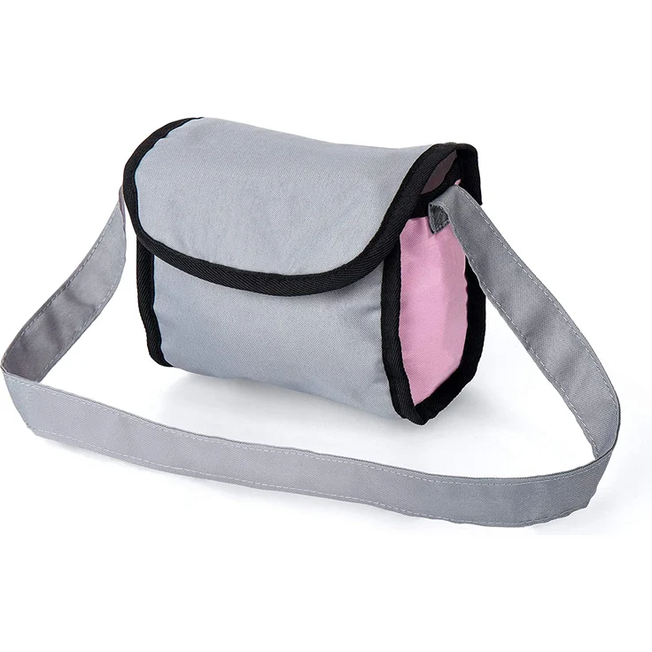 Bayer Design 1300800 Puppenwagen Trendy, höhenverstellbar, zusammenklappbar, mit Umhängetasche, grau/rosa – Bild 7