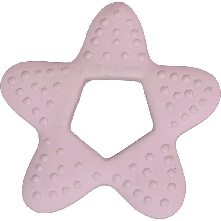 Filibabba Teether - Star natural rubber - light lavender