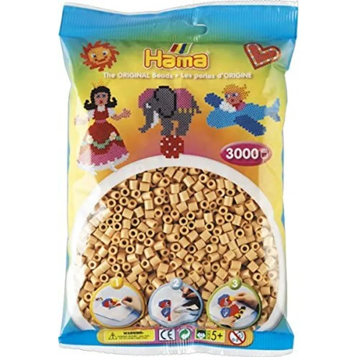 Hama Beads 201-27 Beige Rohrförmige Perle 3000 Stück(e)