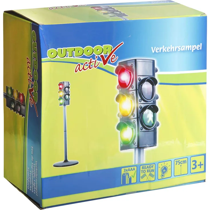 VEDES Großhandel GmbH - Ware 70600439 Outdoor Active Verkehrsampel mit Funkt, Mehrfarbig