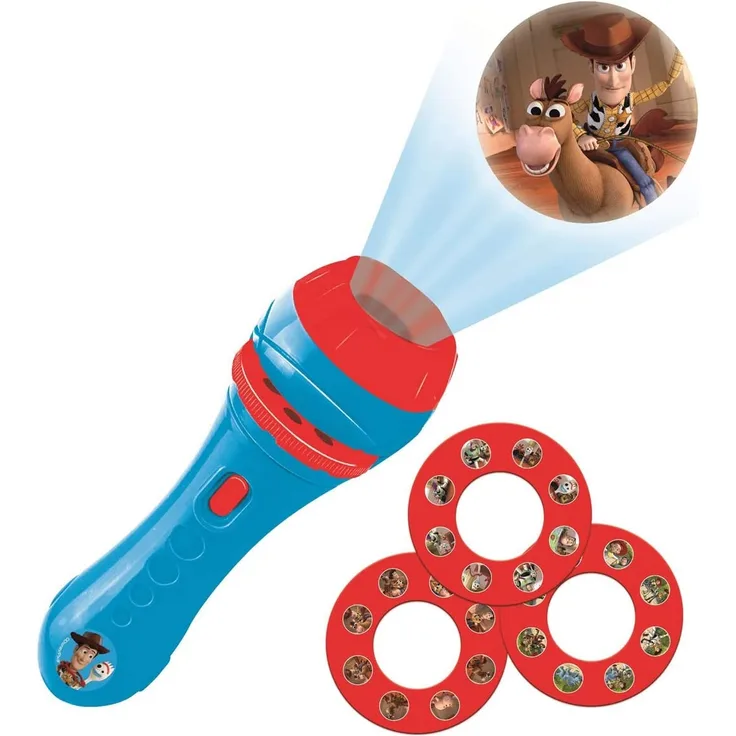 Lexibook, Toy Story Taschenlampe und Projektor mit 3 Scheiben, 24 Bilder, erstellen Sie Ihre eigenen Geschichten, LTC050TS