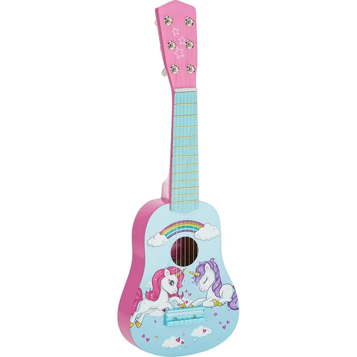 Lexibook erste Gitarre Einhorn für Kinder, 6 Nylonsaiten, 53 cm, Anleitung inklusive, Rosa/Blau, K200UNI – Bild 1