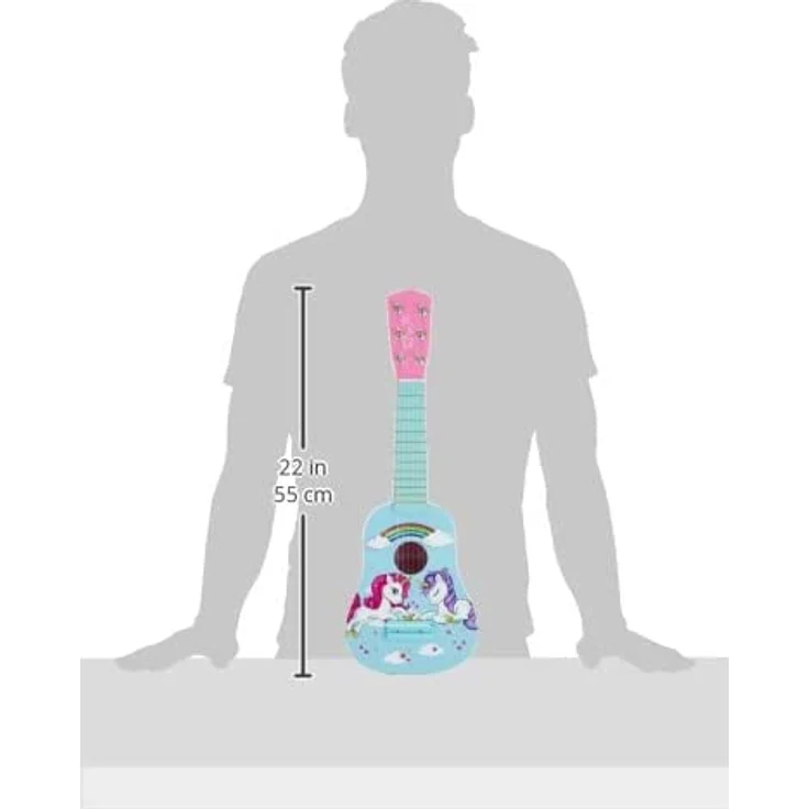 Lexibook erste Gitarre Einhorn für Kinder, 6 Nylonsaiten, 53 cm, Anleitung inklusive, Rosa/Blau, K200UNI – Bild 7