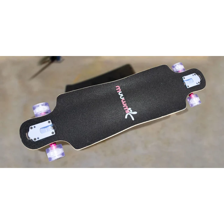 muuwmi Longboard Compact ABEC 7 Space mit Leuchtrollen – Bild 3