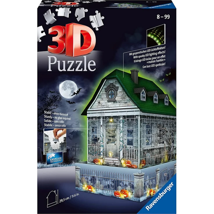 Ravensburger 3D Puzzle Gruselhaus bei Nacht – Bild 1