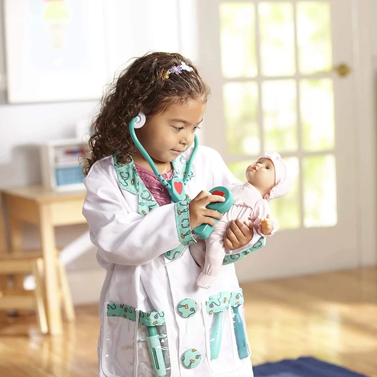 Melissa & Doug Doctor Role-Play Costume Set (Pretend Play, High-Quality Materials, Machine Washable, 44. 45 cm H × 60. 96 cm W × 1. 905 cm L) – Bild 5