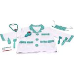 Melissa & Doug Doctor Role-Play Costume Set (Pretend Play, High-Quality Materials, Machine Washable, 44. 45 cm H × 60. 96 cm W × 1. 905 cm L)