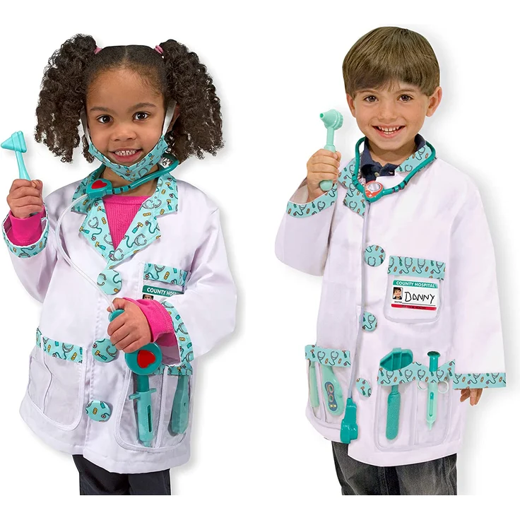 Melissa & Doug Doctor Role-Play Costume Set (Pretend Play, High-Quality Materials, Machine Washable, 44. 45 cm H × 60. 96 cm W × 1. 905 cm L) – Bild 4