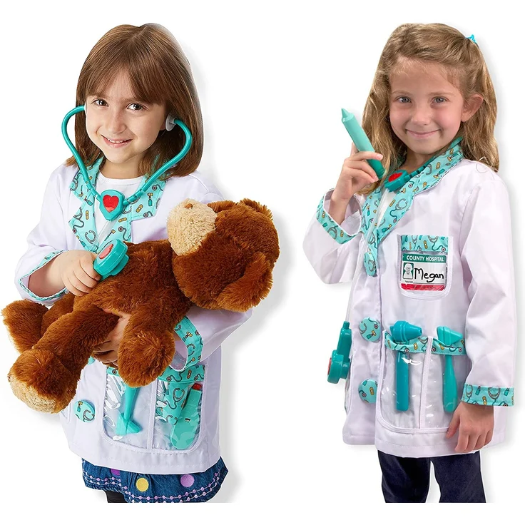 Melissa & Doug Doctor Role-Play Costume Set (Pretend Play, High-Quality Materials, Machine Washable, 44. 45 cm H × 60. 96 cm W × 1. 905 cm L) – Bild 3