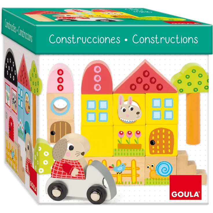 Goula D50201 Holzbausteine-Set, 40 Spielsteine