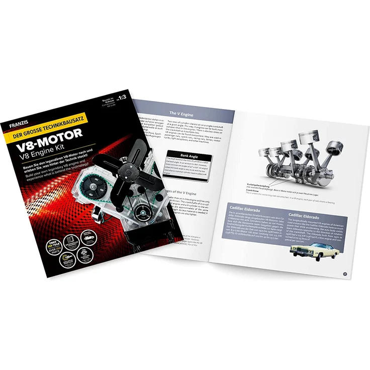 Franzis V8-Motor - Der große Technikbausatz, Maßstab ca. 1:3 - Preisvergleich – Bild 5