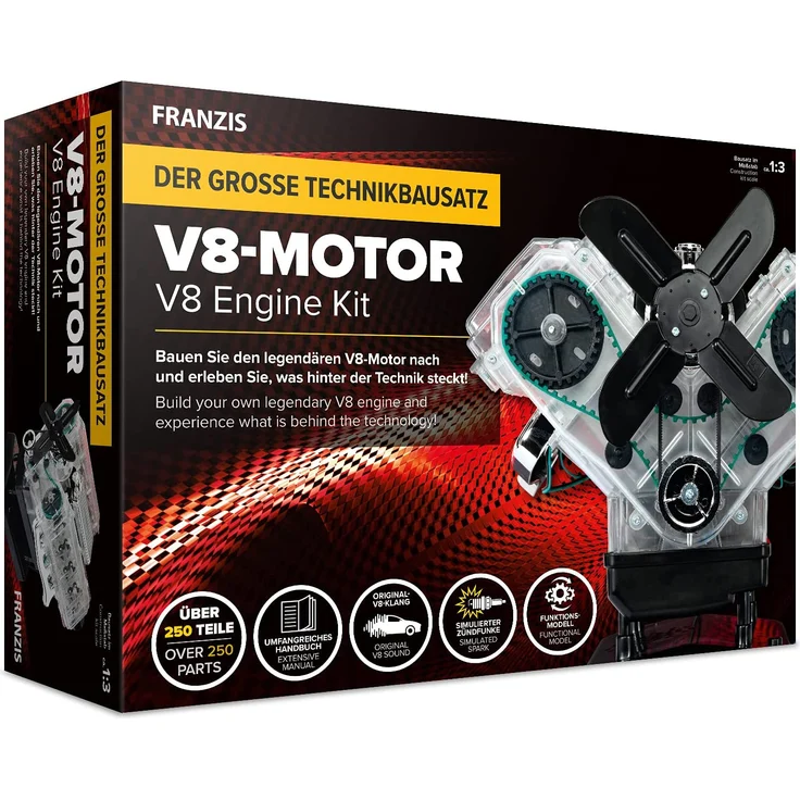 Franzis V8-Motor - Der große Technikbausatz, Maßstab ca. 1:3 - Preisvergleich – Bild 1