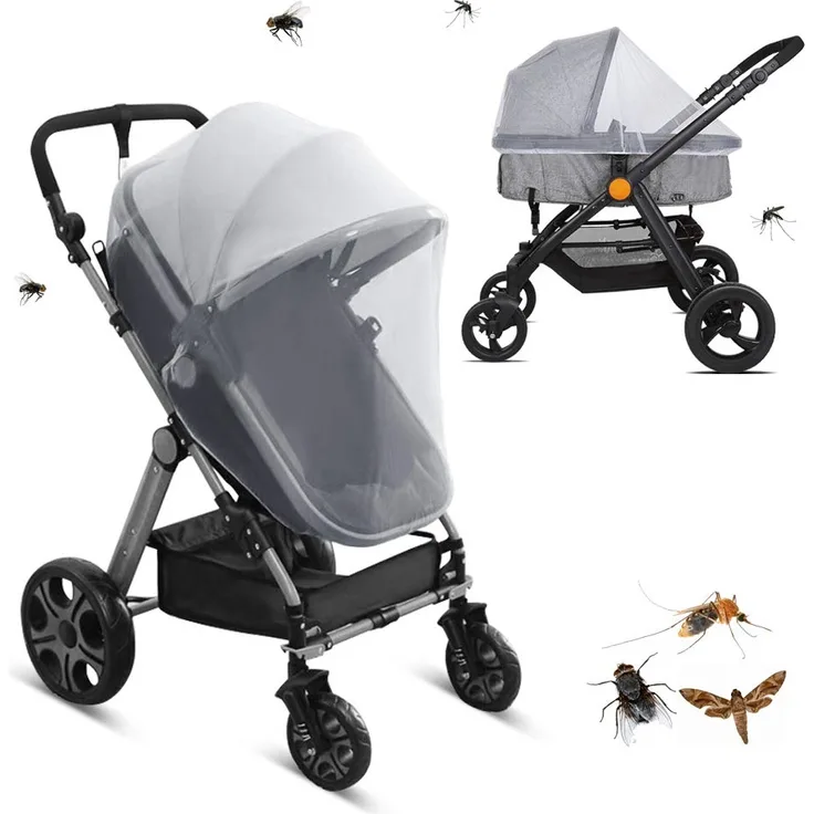 LEMESO Mückennetz Kinderwagen Insektenschutz Moskitonetz für Buggy Reisebett Universal