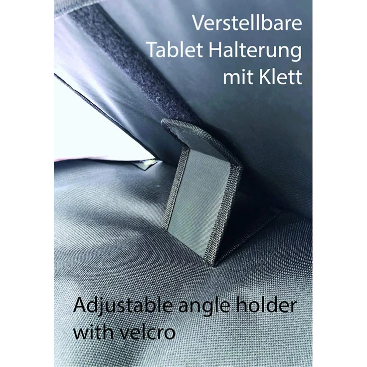 1x Kinder Autositz Rückenlehnenschutz Organizer mit verstellbarer Tablet Tasche, Aufbewahrung für Zubehör – Einhorn Motiv - universal - 70x45cm – inkl. Getränkehalter + Aufbewahrungsnetz - Preisvergleich – Bild 5