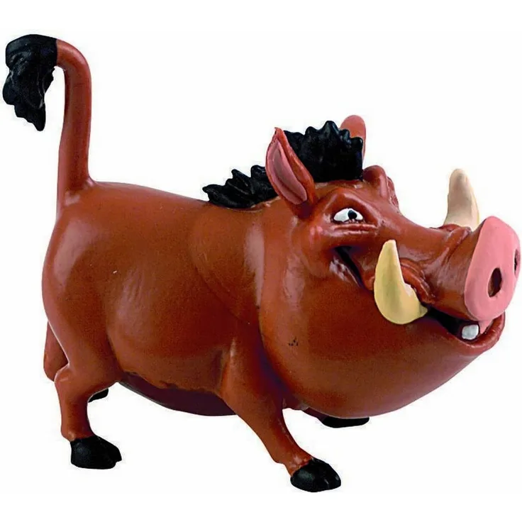 Bullyland 12533 - Spielfigur, Walt Disney König der Löwen, Pumbaa, ca. 8 cm groß, liebevoll handbemalte Figur, PVC-frei, tolles Geschenk für Jungen und Mädchen zum fantasievollen Spielen