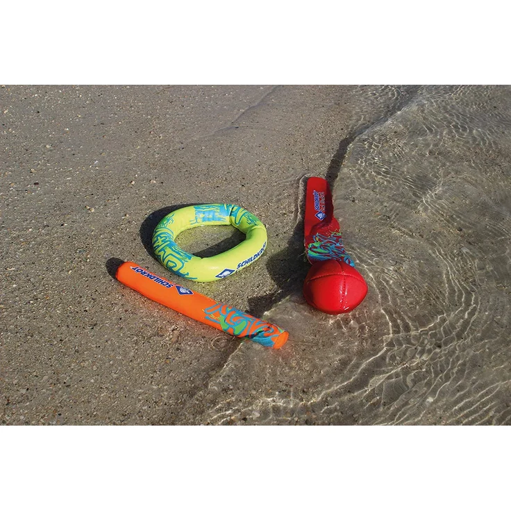 Schildkröt Neopren Diving Set, 6-teiliges Tauchset, je 2 Ringe, Stäbe, Bälle, Sandfüllung, weich, stehen am Grund – Bild 4