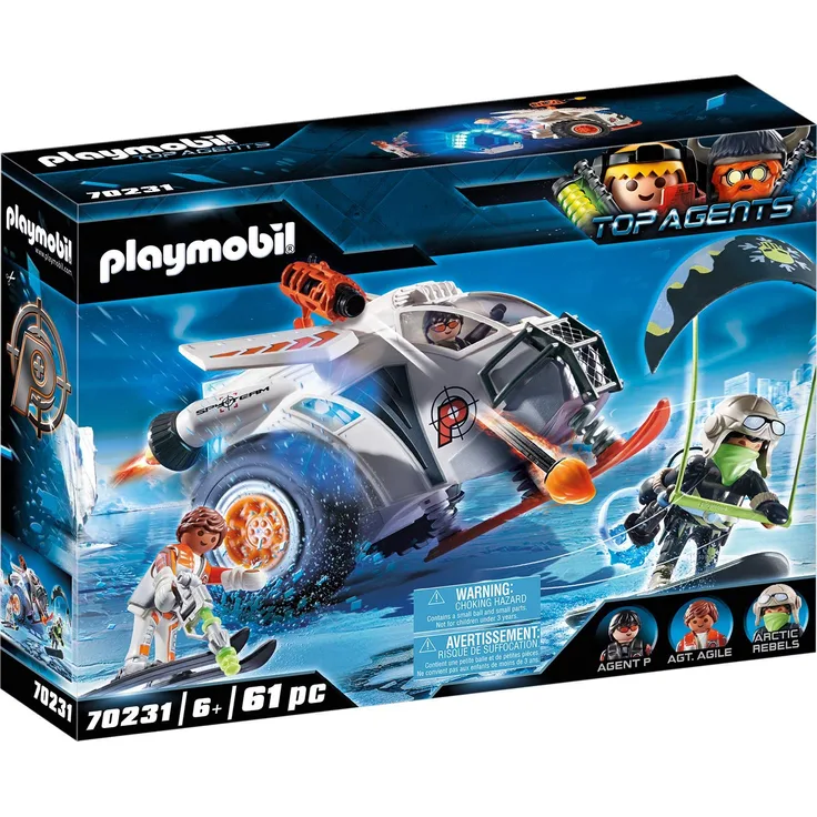 PLAYMOBIL Top Agents 70231 Spy Team Schneegleiter mit Licht- und Soundeffekten, Ab 6 Jahren