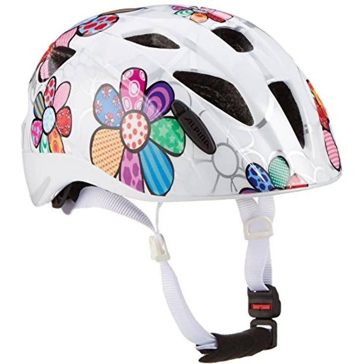Alpina Kids Ximo Flash White Flower, Größe 47 - 51 cm - Fahrradhelm, Farbe Weiß – Bild 2