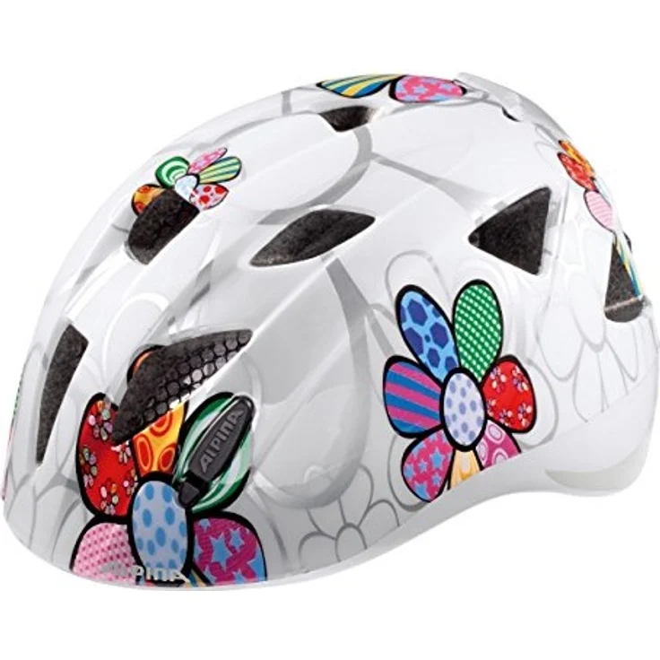 Alpina Kids Ximo Flash White Flower, Größe 47 - 51 cm - Fahrradhelm, Farbe Weiß – Bild 5