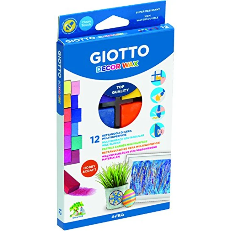 Giotto Decor, Wachsmalblöcke, 12, 10,5 x 1,5 x 19,5 cm, Einheiten – Bild 5