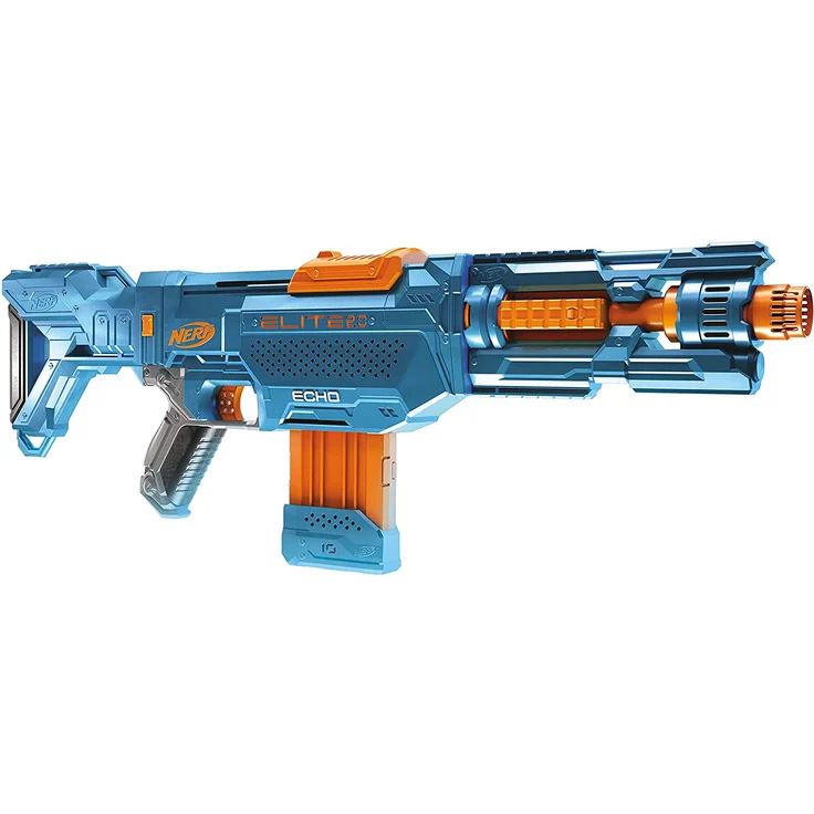 Nerf Elite 2. 0 Echo CS-10 Blaster – 24 Nerf Darts, 10-Dart Clip-Magazin, abnehmbare Schulterstütze und Laufverlängerung, 4 Tactical Rails, frustfreie Verpackung – Bild 3