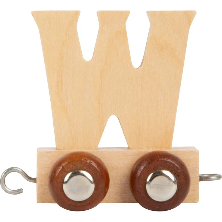Buchstabenzug | Wunschname zusammenstellen | Holzeisenbahn | EbyReo® Namenszug aus Holz | personalisierbar | auch als Geschenk Set (Buchstabenzug W)