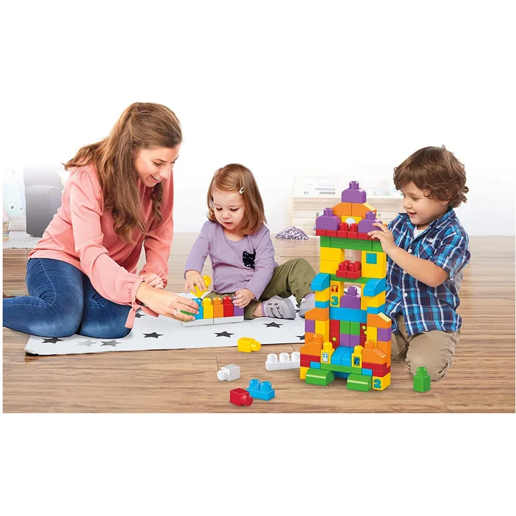 MEGA Bloks FVJ49 - Bausteintasche, 150 Teile, Bunt, Spielzeug ab 1 Jahr – Bild 7