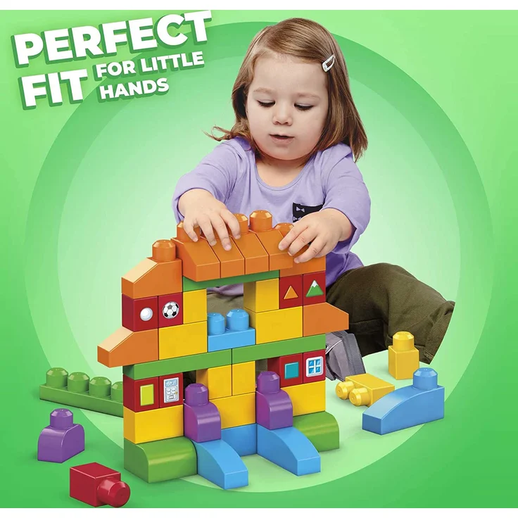 MEGA Bloks FVJ49 - Bausteintasche, 150 Teile, Bunt, Spielzeug ab 1 Jahr – Bild 2