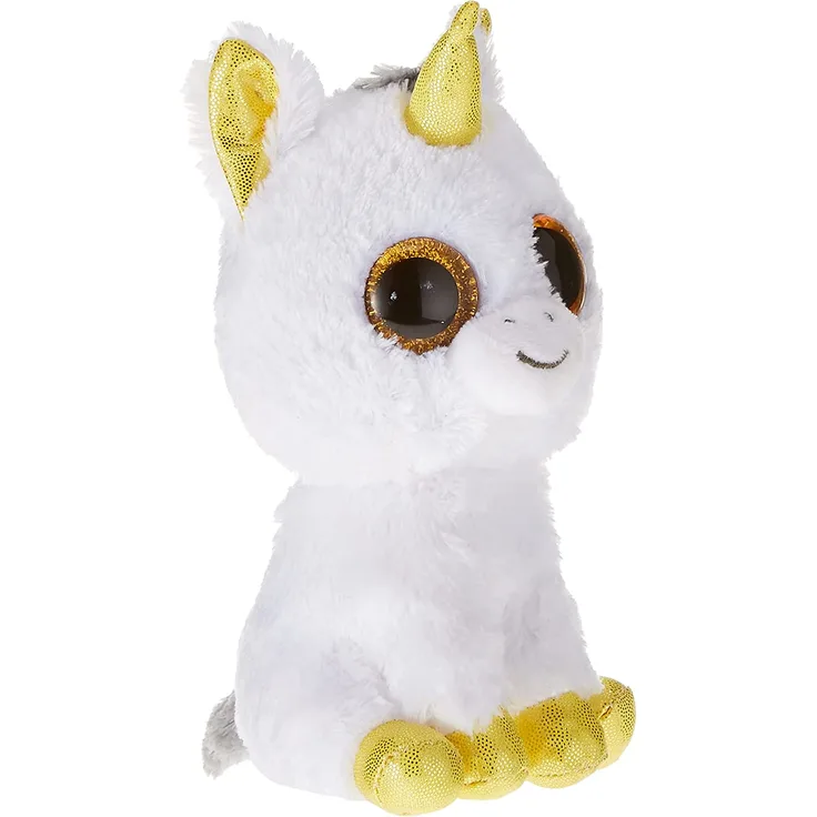 Glubschi Pegasus Einhorn weiss/gold, 15 cm