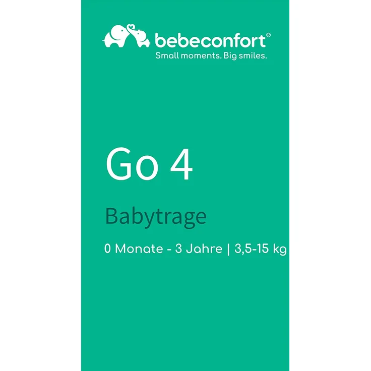 Bebeconfort Go4 Babytrage, ab der Geburt bis ca. 3 Jahre, 0-15 kg, Black Chic – Bild 2