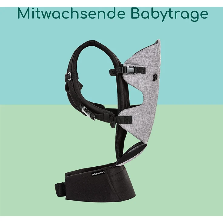 Bebeconfort Go4 Babytrage, ab der Geburt bis ca. 3 Jahre, 0-15 kg, Black Chic – Bild 3