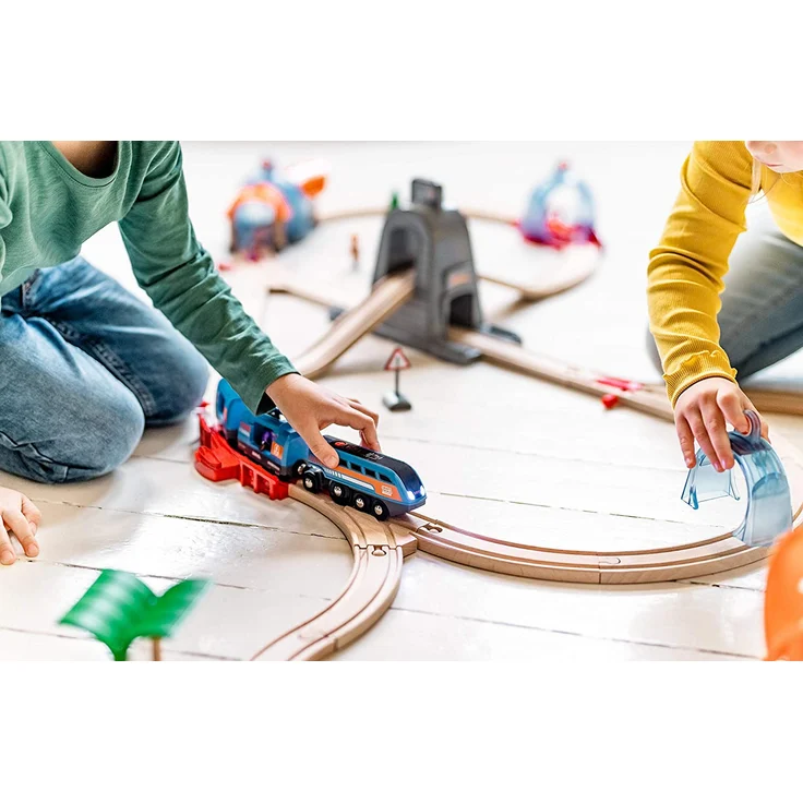 BRIO 'Smart Tech Sound Action Tunnel Reisezug-Set', ab 3 Jahren, Aufnahme-, Licht- und Soundfunktion, 37 Teile – Bild 12