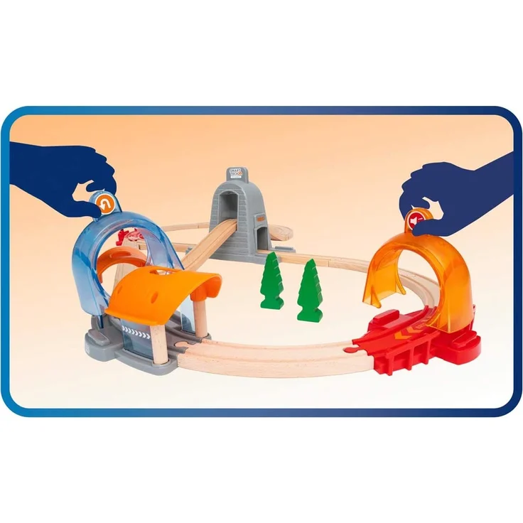 BRIO 'Smart Tech Sound Action Tunnel Reisezug-Set', ab 3 Jahren, Aufnahme-, Licht- und Soundfunktion, 37 Teile – Bild 10