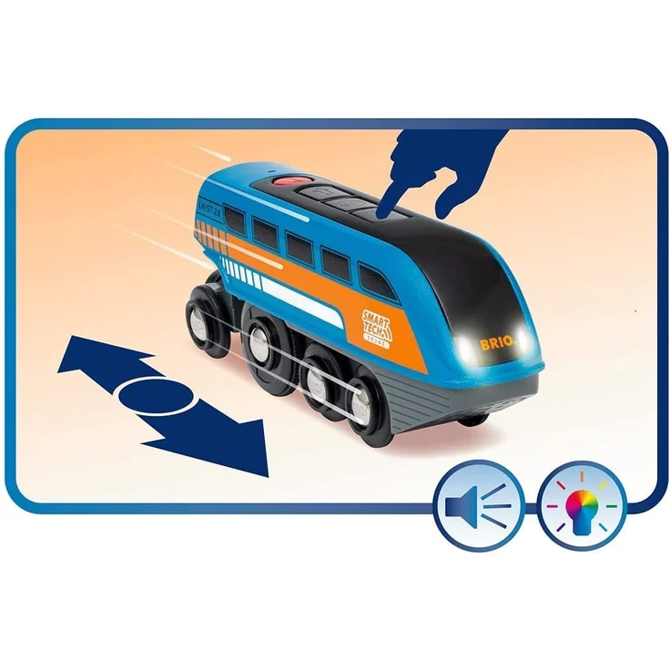 BRIO 'Smart Tech Sound Action Tunnel Reisezug-Set', ab 3 Jahren, Aufnahme-, Licht- und Soundfunktion, 37 Teile – Bild 4