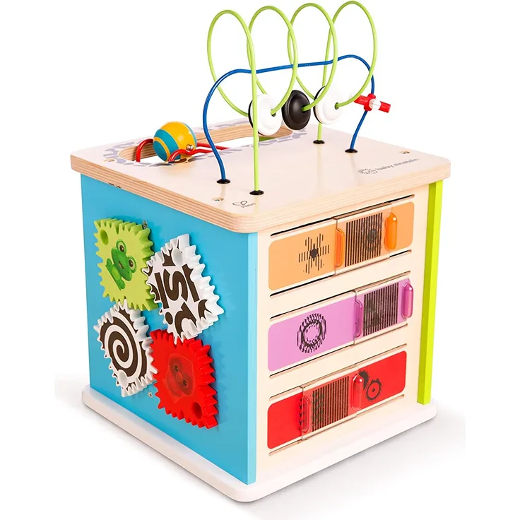 Hape holzkonsole für Aktivitätswürfel und Perlenrahmen Multicolor