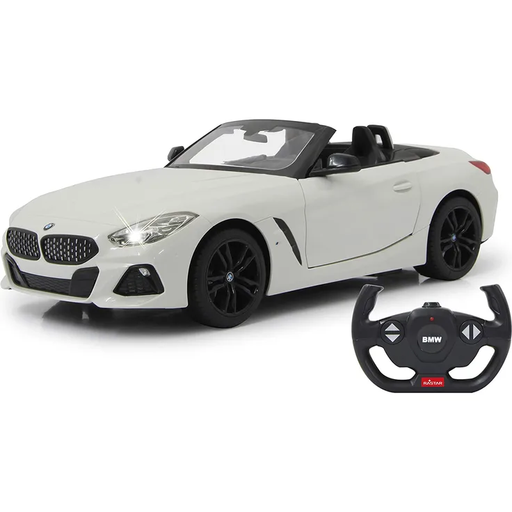 Jamara 405174 BMW Z4 Roadster 1:14 weiß 2,4GHz Tür manuell-offiziell lizenziert, bis 1 Std Fahrzeit, ca. 11 Kmh, perfekt nachgebildete Details, detaillierter Innenraum, LED Licht