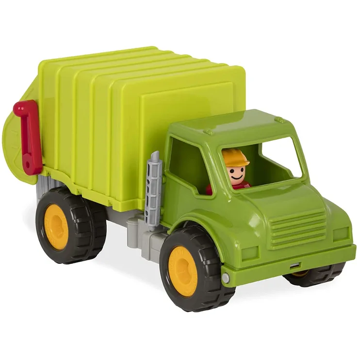Battat Großes Müllauto LKW Sandkasten mit Figur 31 cm – Sandspielzeug Kinder Spielzeug Fahrzeug für Mädchen und Jungen ab 18 Monaten (2 Teile)