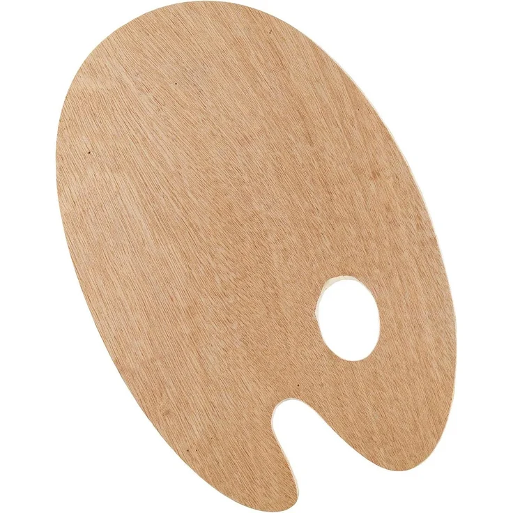 Kreul 41800 - Solo Goya Holzpalette aus Buchenholz, dreifach verleimt, Oberfläche lackiert, universell einsetzbar für Öl- und Acrylmalerei, 5 mm stark, oval ca. 20 x 30 cm groß