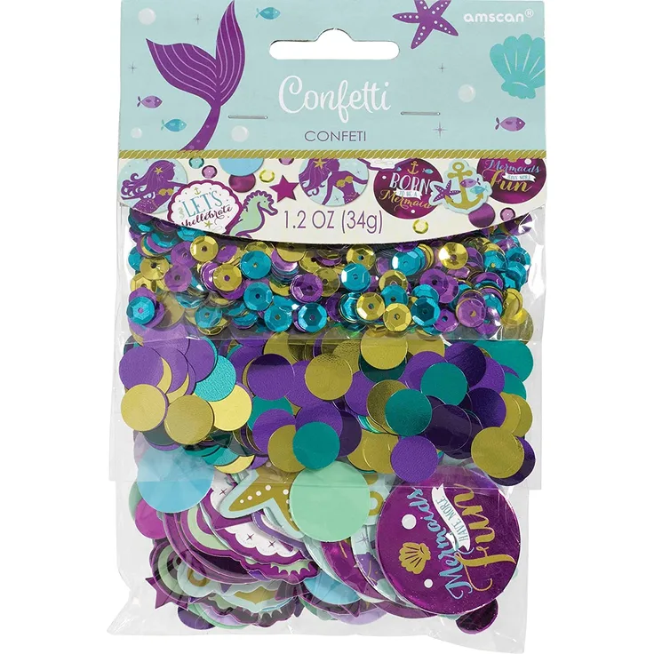 Amscan Konfetti Mermaid Wishes Folie und Papier 14 g
