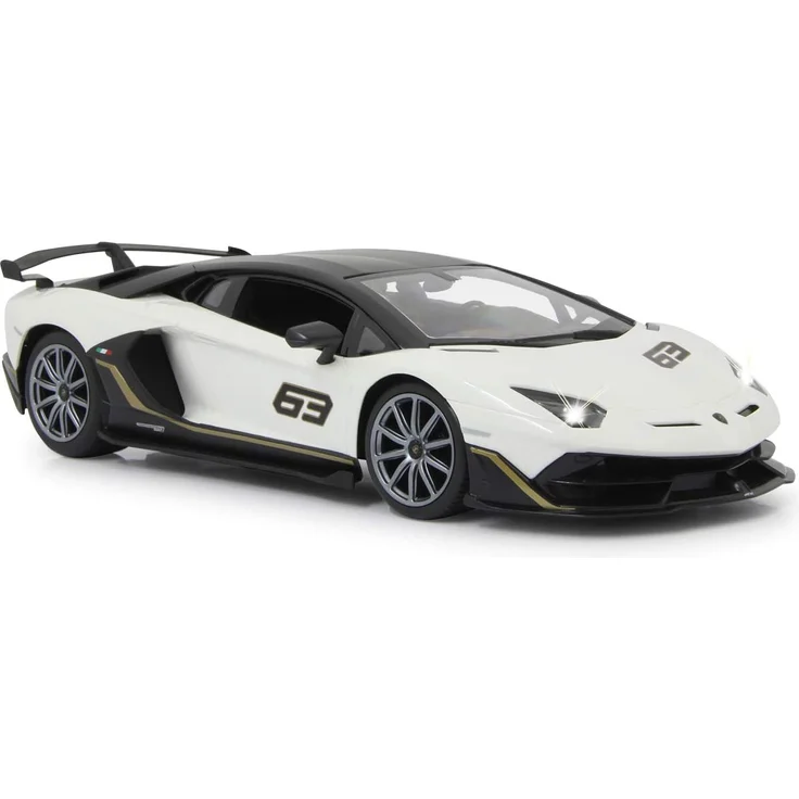 Jamara 405172 Lamborghini Aventador SVJ 1:14 weiß 2,4GHz-offiziell lizenziert, bis zu 1 Stunde Fahrzeit bei ca. 11 Kmh, perfekt nachgebildete Details, hochwertige Verarbeitung – Bild 4
