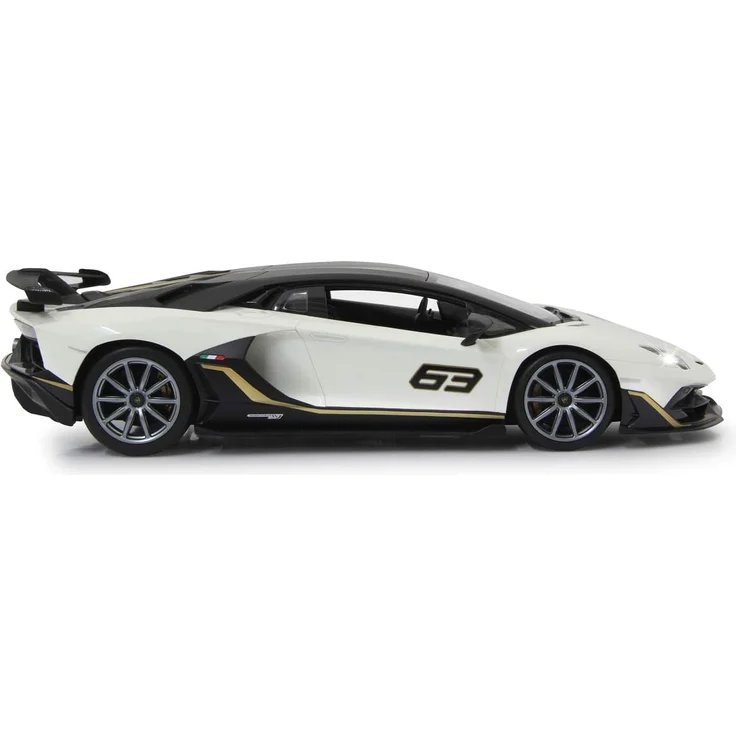 Jamara 405172 Lamborghini Aventador SVJ 1:14 weiß 2,4GHz-offiziell lizenziert, bis zu 1 Stunde Fahrzeit bei ca. 11 Kmh, perfekt nachgebildete Details, hochwertige Verarbeitung – Bild 5