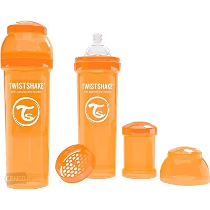 Twistshake 7350083120151 Anti-Colic Babyflasche, 330 ml, orange
