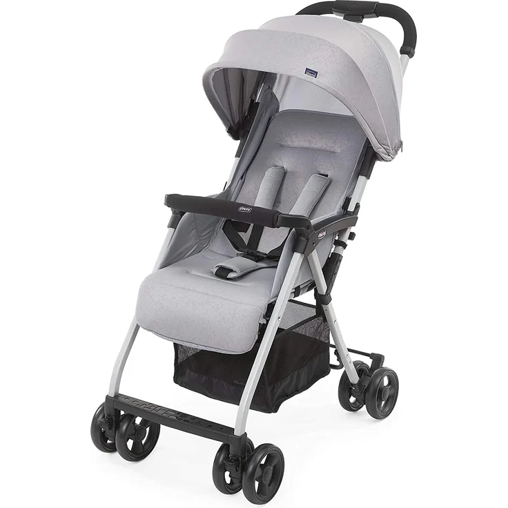 Chicco OHlalà 3 Betthimmel Leichtgewichtiger Kinderwagen Beide Geschlechter Feste Räder Faltbar Grau – Bild 1
