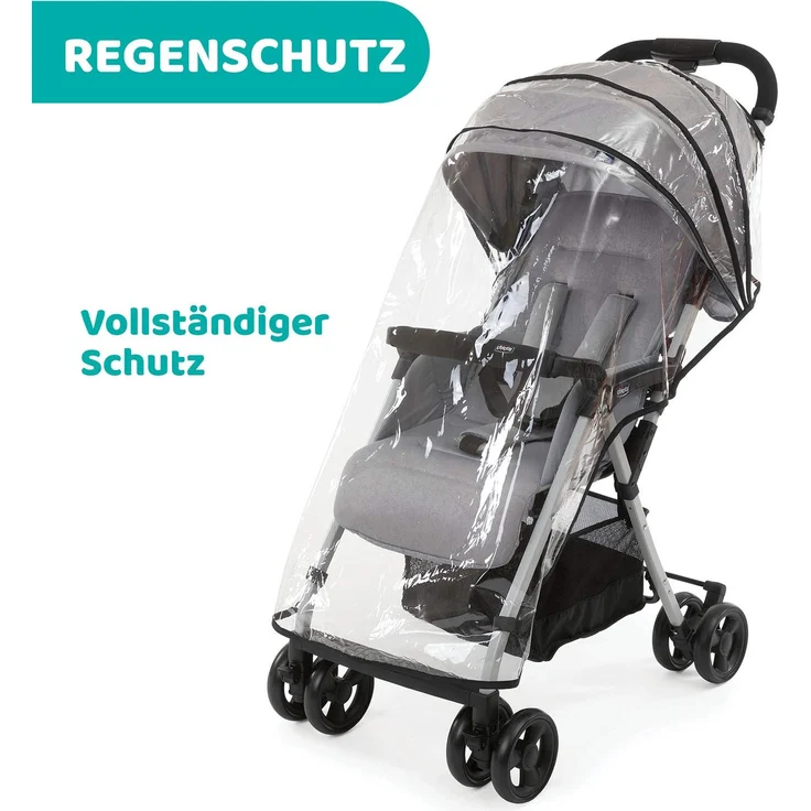 Chicco OHlalà 3 Betthimmel Leichtgewichtiger Kinderwagen Beide Geschlechter Feste Räder Faltbar Grau – Bild 11