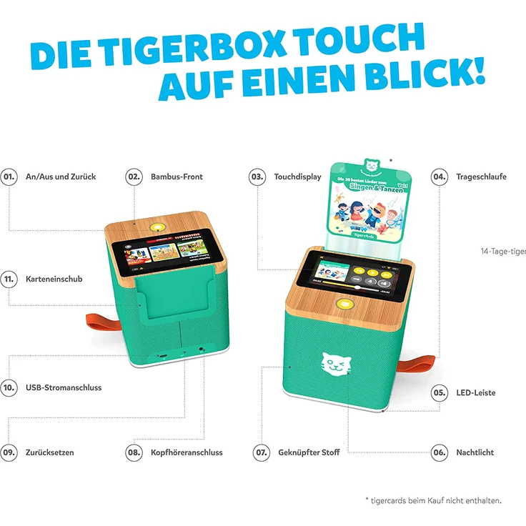 Tiger Media 'tigerbox TOUCH', ab 3 Jahren, inkl. Startpaket, mit Touchdisplay, Stereo-Klang und Nachtlicht, grün – Bild 7