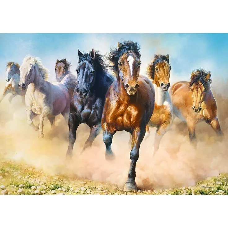 Wilde Pferde (Puzzle) 2000 Teile - Preisvergleich – Bild 2