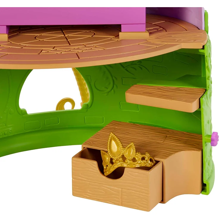 Disney Princess HMV99 - bewegliche Rapunzel-Puppe und Turm Spielset mit rundum Spielspaß, 6 Spielbereiche und 15 Zubehörteile, inspiriert durch den Disney-Film, Puppen Spielzeug ab 3 Jahren – Bild 8